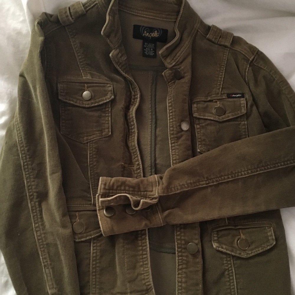 Army green corduroy jacket
